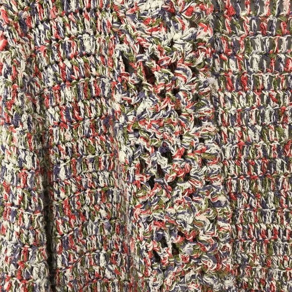 Nine West Womens Multi Colored Open Front Long Sleeve Cardigan Sweater Size M - Picture 3 of 5